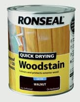 Ronseal Quick Drying Woodstain Satin 750ml - Smoked Walnut