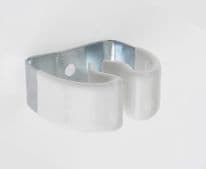 Rothley Broom Holder - Zinc Plated with White Vinyl Coating
