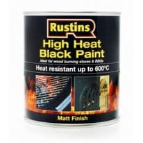 Rustins High Heat Paint Black - 250ml