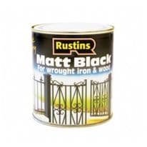 Rustins Matt Black Paint - 500ml