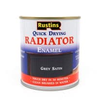 Rustins Quick Dry Radiator Paint Grey Satin - 250ml