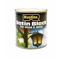 Rustins Quick Dry Satin Black - 500ml