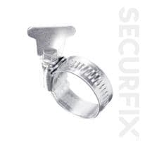 Securfix Trade Pack Hose Clip 16-25mm Thumbturn Zinc Plated - 5 Pack