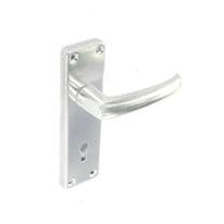Securit Aluminium Lock Handles Bright (Pair) - 150mm Metal