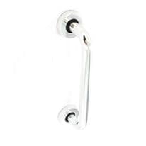 Securit Aluminium Round Bar Pull Polished with Roses - 300mm