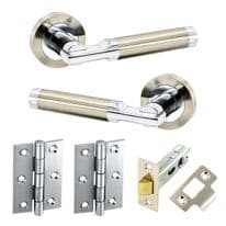Securit Artisan Latch Pack With Hinges - SN/CP