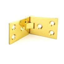 Securit Brass Counterflap Hinges (Pair) - 1 1/4" x 4"