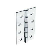 Securit Chrome Plated D.S.W. Brass Hinges (Pair) - 100mm