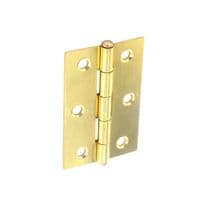Securit Loose Pin Butt Hinges Brass Plated (Pair) - 75mm