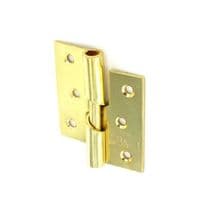 Securit Rising Butt Hinges RH Brass Plated (Pair) - 75mm