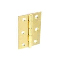Securit Steel Butt Hinges Brass Plated (1 1/2 Pair) - 100mm