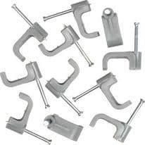 Securlec Cable Clips Flat Pack of 40 - 6mm - Grey