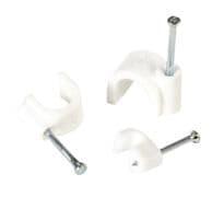 Securlec Cable Clips Round Pack 10 - 9mm - White