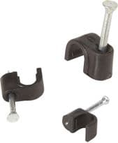 Securlec Cable Clips Round Pack 20 - 6mm - Black