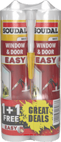 Soudal 1+1 Free Window & Door Easy Sealant - White