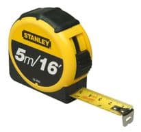 Stanley Measuring Metric/Imperial Tape - Length: 5m (16ft) x Width: 19mm