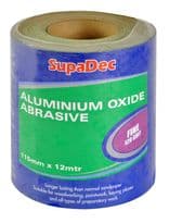 SupaDec Aluminium Oxide Roll - Fine Grade, 120 Grit, 12m