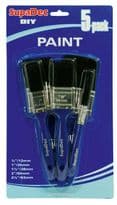 SupaDec Paint Brush Set - 12mm, 25mm, 38mm, 50mm, 63mm