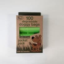 Tidyz Degradable Pocket Pack Doggy Bags 4x25 - Pack 100