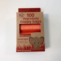 Tidyz Degradable Pocket Pack Nappy Bags - Pack 100