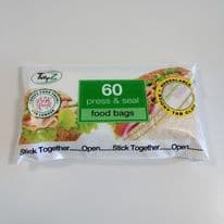 Tidyz Press & Seal Food & Freezer Bags - Roll of 60