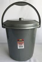 TML Bucket With Lid 10L - Silver