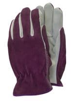 Town & Country Premium - Leather Gloves - Ladies Size - M Purple
