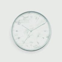 Webster Non Ticking Clock 30cm - Chrome