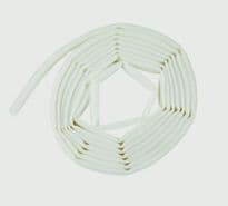 Woodside TPE Rubber Strip Draught Excluder Omega Section - 6m White