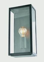 Zink Minerva Box Lantern - Black Stainless Steel & Glass