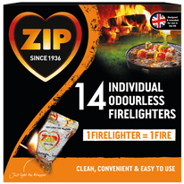 Zip Fast & Clean Wrapped Firelighters - Pack 14