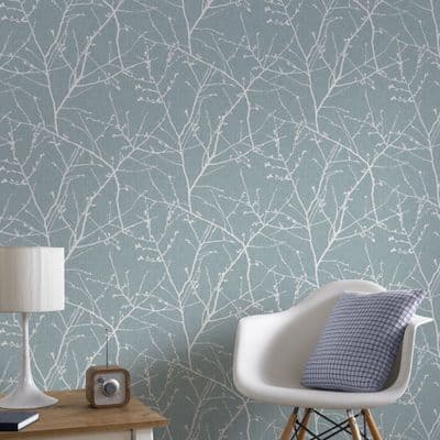 Graham and Brown Innocence Duck Egg 33-270 Wallpaper