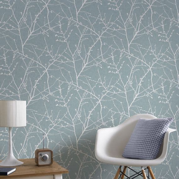 Graham and Brown Innocence Duck Egg 33-270 Wallpaper