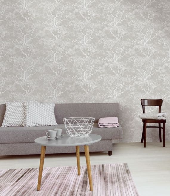 Holden Decor Whispering Trees Grey 65401 Wallpaper