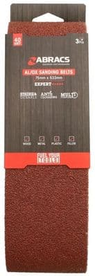 Abracs AL/OX Sanding Belt 75mm x 533mm - 40 Grit
