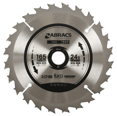Abracs Circular Saw Blade - 165mm x 20mm x 24t 240v