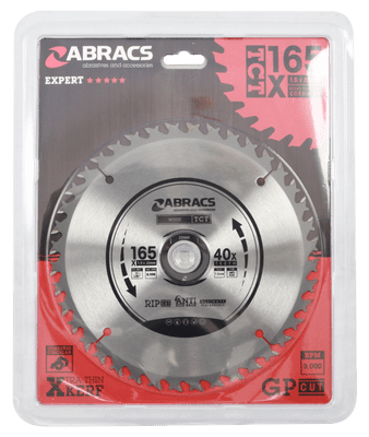 Abracs Circular Saw Blade - 165mm x 20mm x 40t 240v