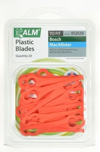 ALM Plastic Blades - Red - Pack of 20