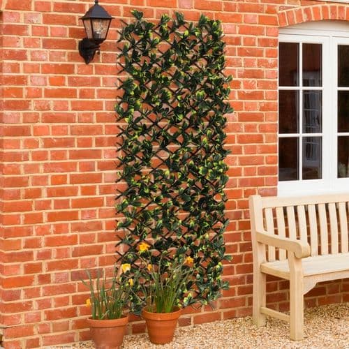 Ambassador Expanding Artificial Trellis - Green Leaves 180cm x 60cm