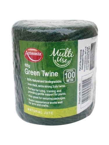Ambassador Green Jute Twine - 100g/100m