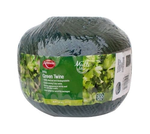 Ambassador Green Jute Twine Ball - 200g/125m