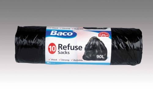 Baco Draw Tie Refuse Bags 10'S - 90L