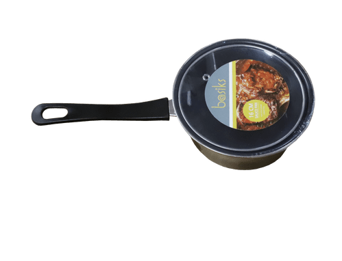 Basiks Carbon Steel Saucepan And Lid - 16cm