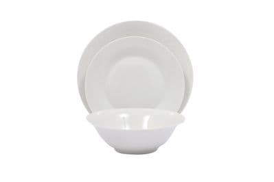 Basiks White Porcelain Dinner Set - 12 Piece