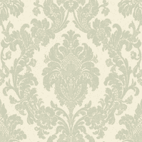 Belgravia Decor Ciara Damask Green Glitter GB 4407 Wallpaper