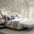 Belgravia - Giovanna Floral Blue Cream - GB4817