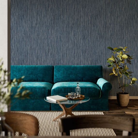 Belgravia Grasscloth Texture Navy 2912 Wallpaper