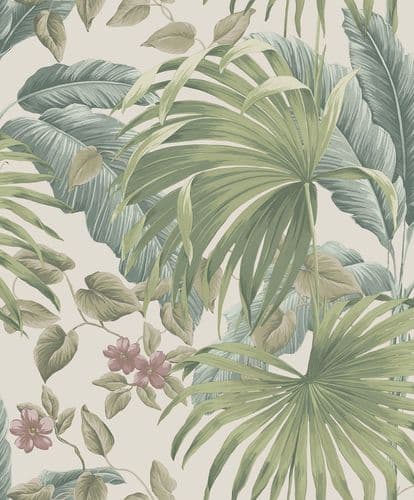 Belgravia Retreat Floral Leaf Pink 54447 Wallpaper