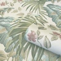 Belgravia Retreat Floral Leaf Pink 54447 Wallpaper