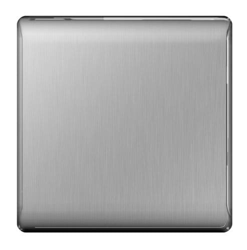 BG Brushed Steel Blank Plate - 1 Gang